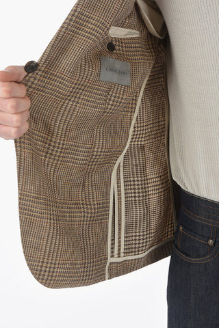 district check ACADEMY SOFT notch lapel patch pocket 2-button blazer