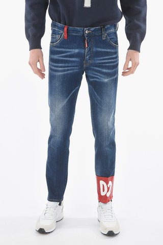 Jeans COOL GUY con Lettering Motivo Vernice 17cm