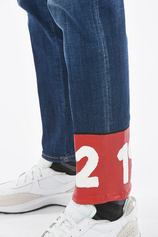 Jeans COOL GUY con Lettering Motivo Vernice 17cm