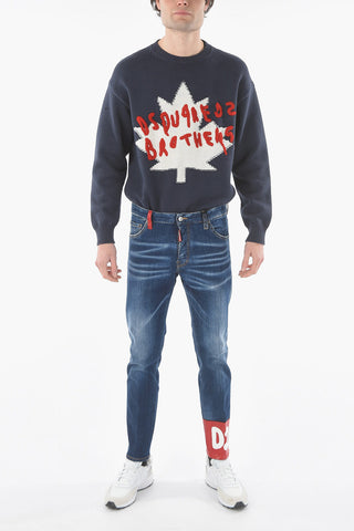 Jeans COOL GUY con Lettering Motivo Vernice 17cm