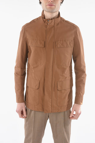 Cotton Blend WALT Utility Jacket with Hidden Closure