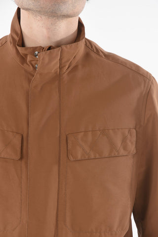 Cotton Blend WALT Utility Jacket with Hidden Closure