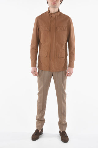 Cotton Blend WALT Utility Jacket with Hidden Closure