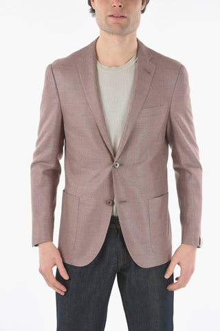 silk and virgin wool side vents notch lapel GATE 2-button blazer