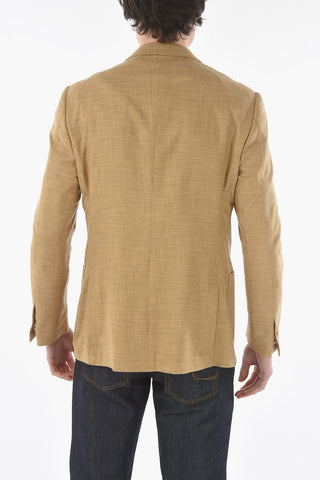 side vents notch lapel patch ACADEMY SOFT pocket 2-button blazer