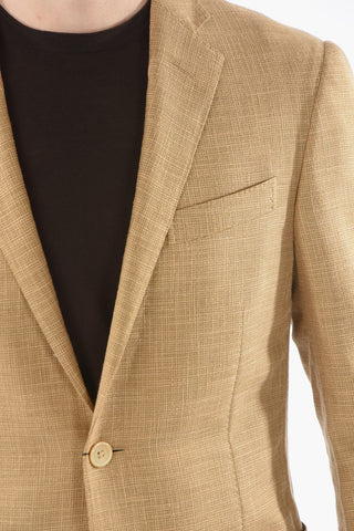 side vents notch lapel patch ACADEMY SOFT pocket 2-button blazer