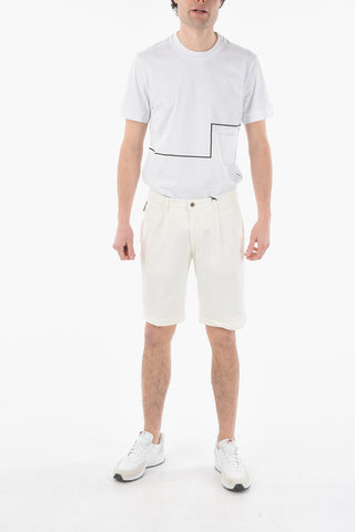 CC COLLECTION Cuffed Hem Single Pleated Shorts