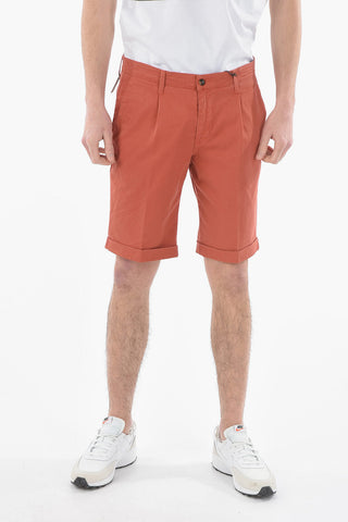 CC COLLECTION Shorts a una Pince in Cotone Stretch 