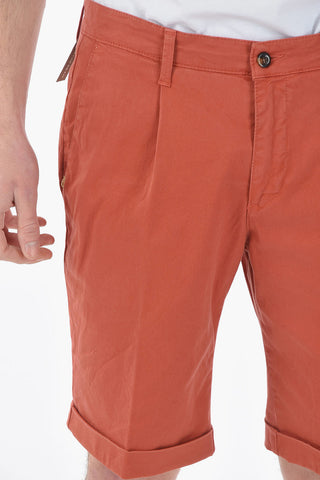 CC COLLECTION Shorts a una Pince in Cotone Stretch 