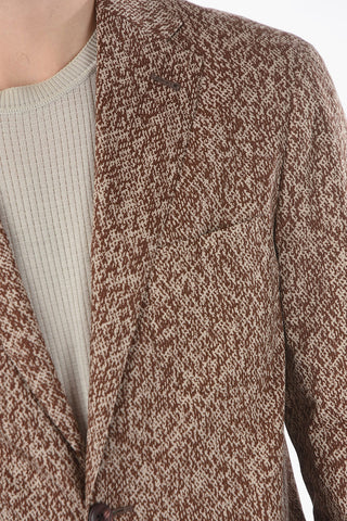 ID cotton and silk side vents notch lapel IDENTITY 2-button blazer