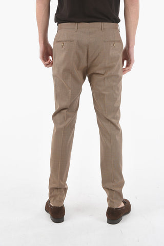 CC COLLECTION Micro Checked Double-Pleat REWARD Pants