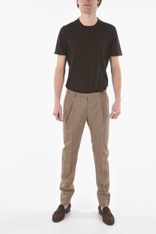 CC COLLECTION Micro Checked Double-Pleat REWARD Pants