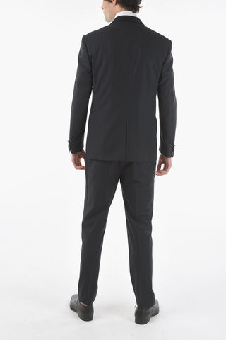 virgin wool center vent shawl lapel CERIM.ACADEMY 3 piece waistcoat suit