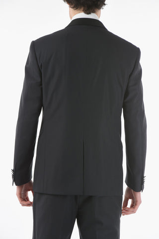 virgin wool center vent shawl lapel CERIM.ACADEMY 3 piece waistcoat suit