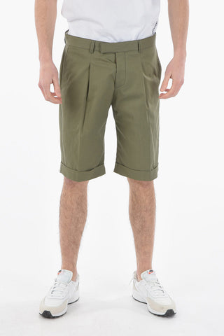 CC COLLECTION Single Pleat Stretch Cotton RESET Shorts