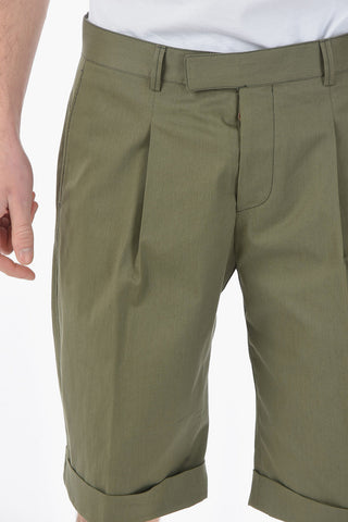 CC COLLECTION Single Pleat Stretch Cotton RESET Shorts