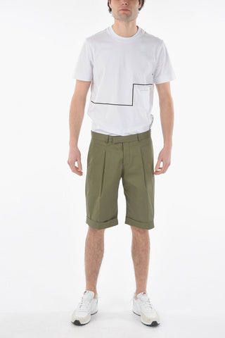 CC COLLECTION Single Pleat Stretch Cotton RESET Shorts
