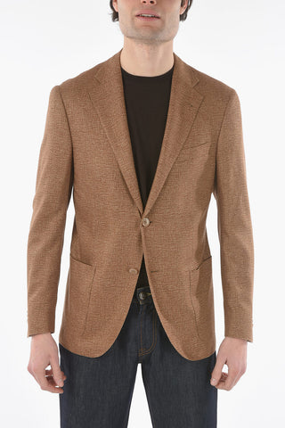 silk side vents notch lapel GATE 2-button blazer