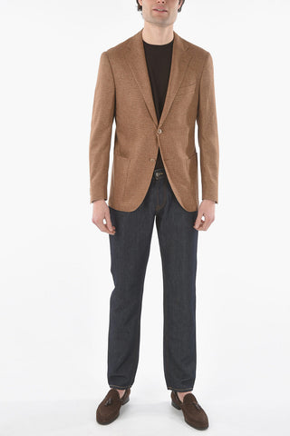 silk side vents notch lapel GATE 2-button blazer