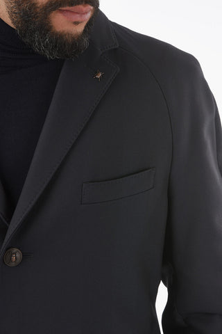 CC COLLECTION Half-Lined Coat with Flap Pocket and Back Half-belt