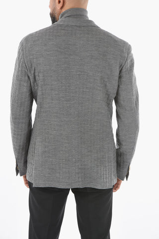 GATE Half-Lined Tattersall Blazer with Side Vents