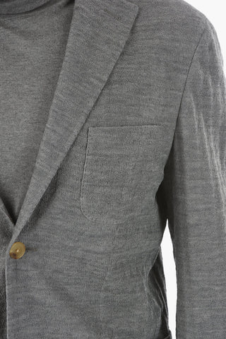 GATE Half-Lined Tattersall Blazer with Side Vents