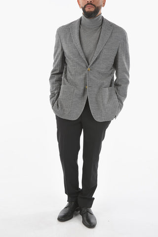 GATE Half-Lined Tattersall Blazer with Side Vents