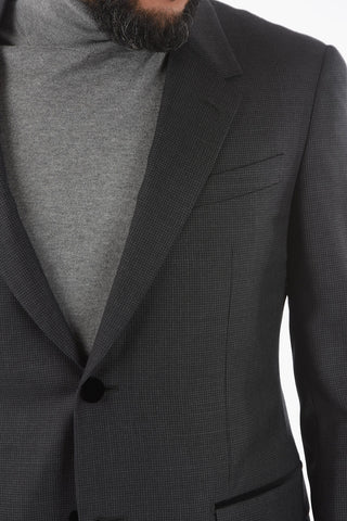 Lined Hopsack Blazer with Flap Pocket