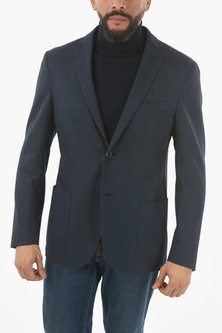 Half-Lined Blazer with Welt Pocket and Side Vents