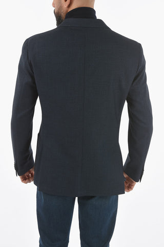 Half-Lined Blazer with Welt Pocket and Side Vents