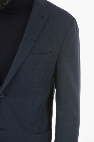 Half-Lined Blazer with Welt Pocket and Side Vents