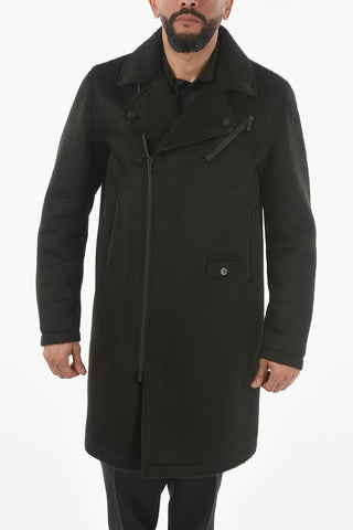 CC COLLECTION Lined Padded Coat with Zip and Buttons