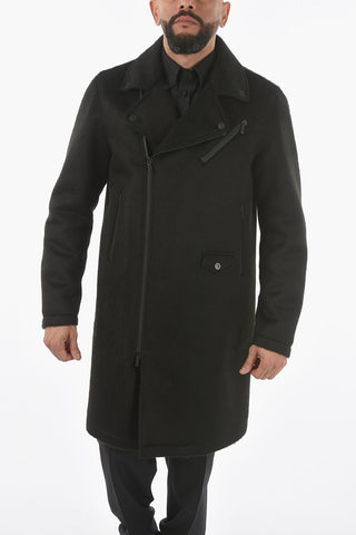 CC COLLECTION Lined Padded Coat with Zip and Buttons