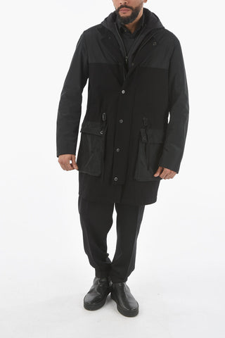 CC COLLECTION Lined Waterproof Jacket with Hood and Chest Piece