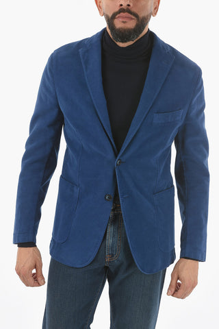 Half-Lined Blazer with Welt Pocket and Side Vents