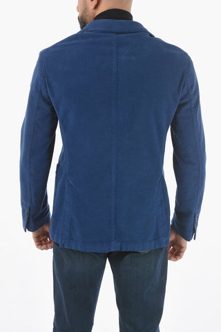 Half-Lined Blazer with Welt Pocket and Side Vents