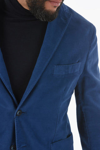 Half-Lined Blazer with Welt Pocket and Side Vents