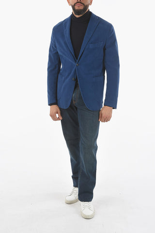 Half-Lined Blazer with Welt Pocket and Side Vents