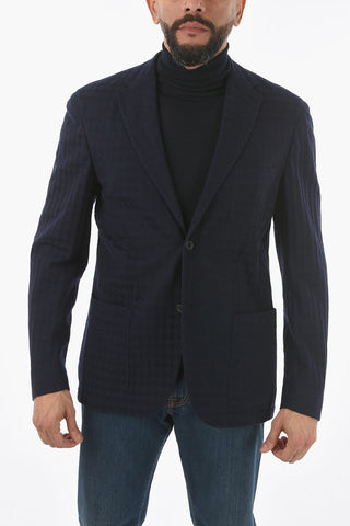 Unlined Blazer with Welt Pocket and Side Vents