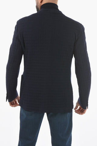 Unlined Blazer with Welt Pocket and Side Vents