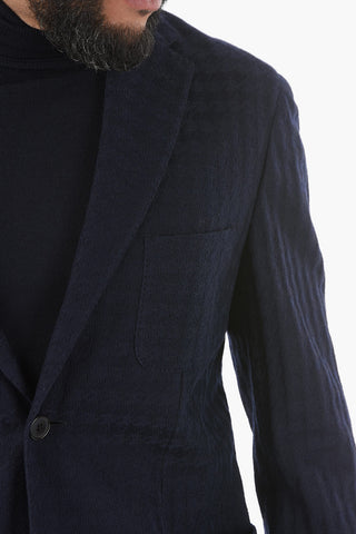 Unlined Blazer with Welt Pocket and Side Vents