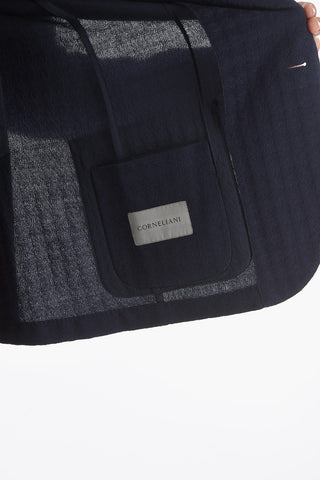Unlined Blazer with Welt Pocket and Side Vents