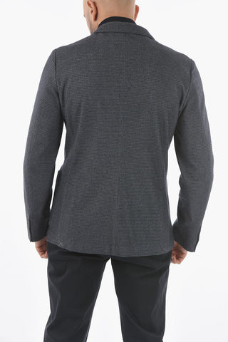 Cashmere-Blend Half-Lined Blazer with Notch Lapel