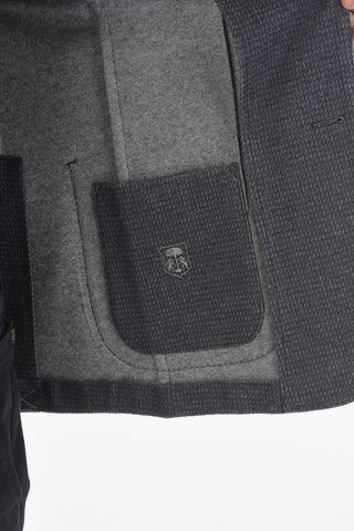 Cashmere-Blend Half-Lined Blazer with Notch Lapel