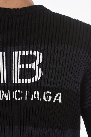 Two-Tone Striped Crew Neck UNISEX Sweater