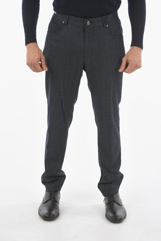 Pantaloni LIGHT Cinque Tasche Motivo Hopsack