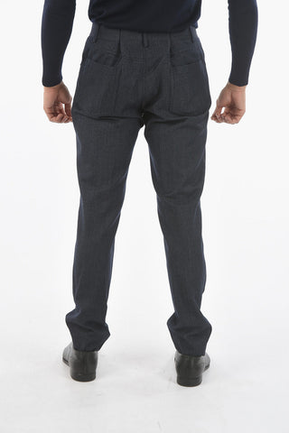 Pantaloni LIGHT Cinque Tasche Motivo Hopsack