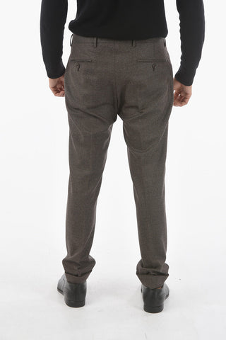 CC COLLECTION Pantaloni Foderati Motivo Hopsack con Pinces