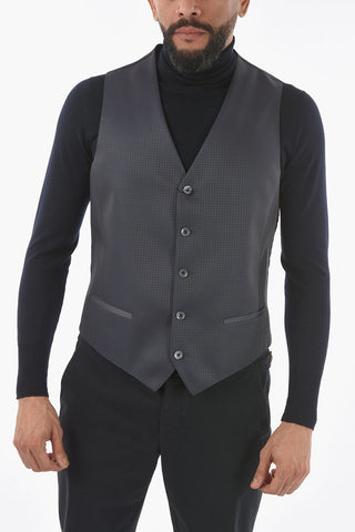 CC COLLECTION Lined Gilet with Patch Pocket and Back Half-Belt