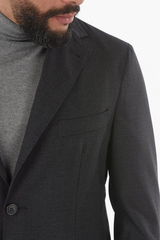 T PROJECT Lined Mini Check Blazer with Welt Pocket